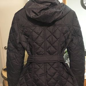 Burberry Brit Navy Belted Quilted Jacket